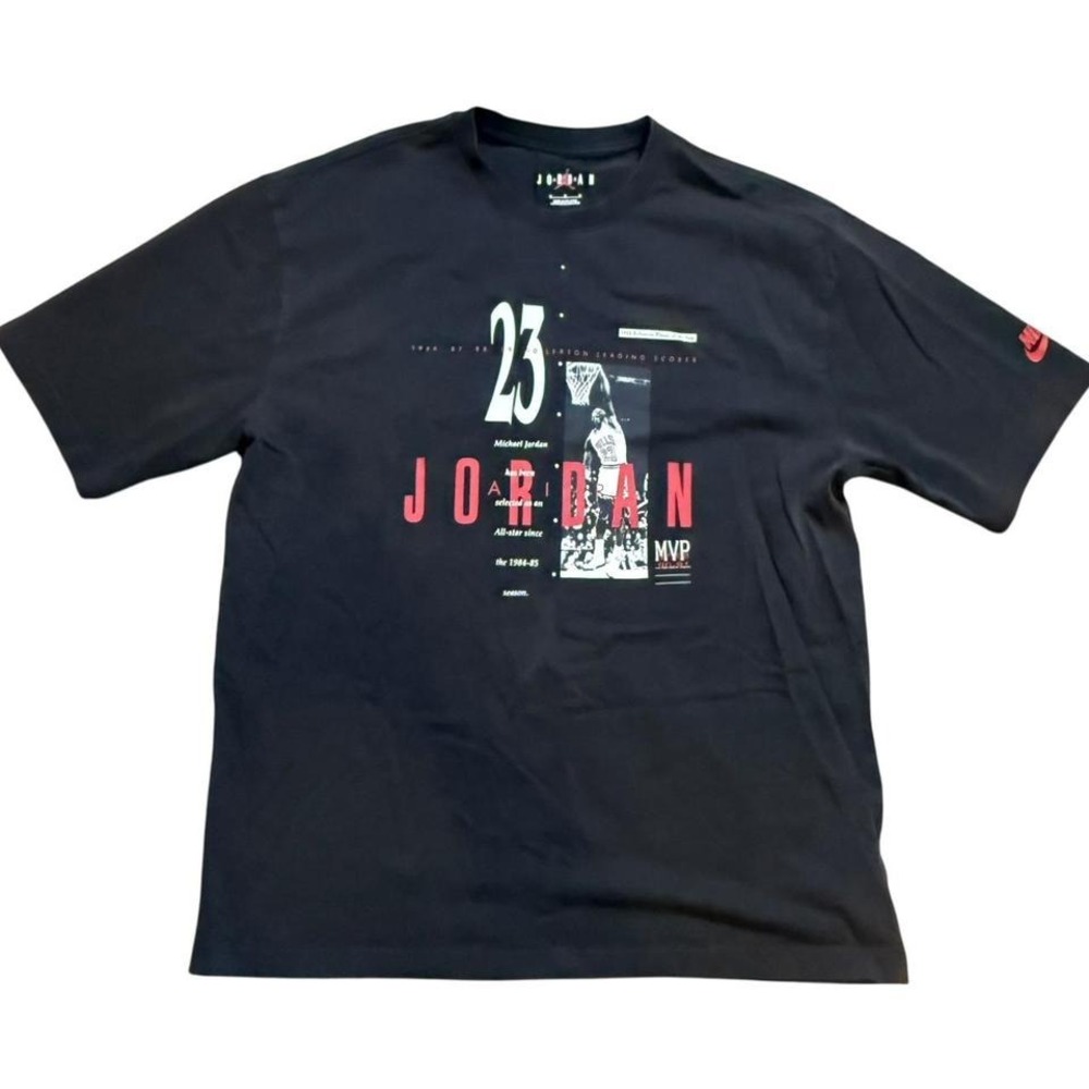 Jordan Men's Black Crew Neck Graphic T Shirt Size Medium EUC
